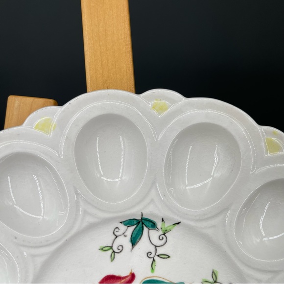 Vintage Rooster Deviled Egg Platter Spring Country Farmhouse - Picture 2 of 7